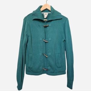 Vintage L.L. Bean Toggle Sweater Cardigan Green Size small